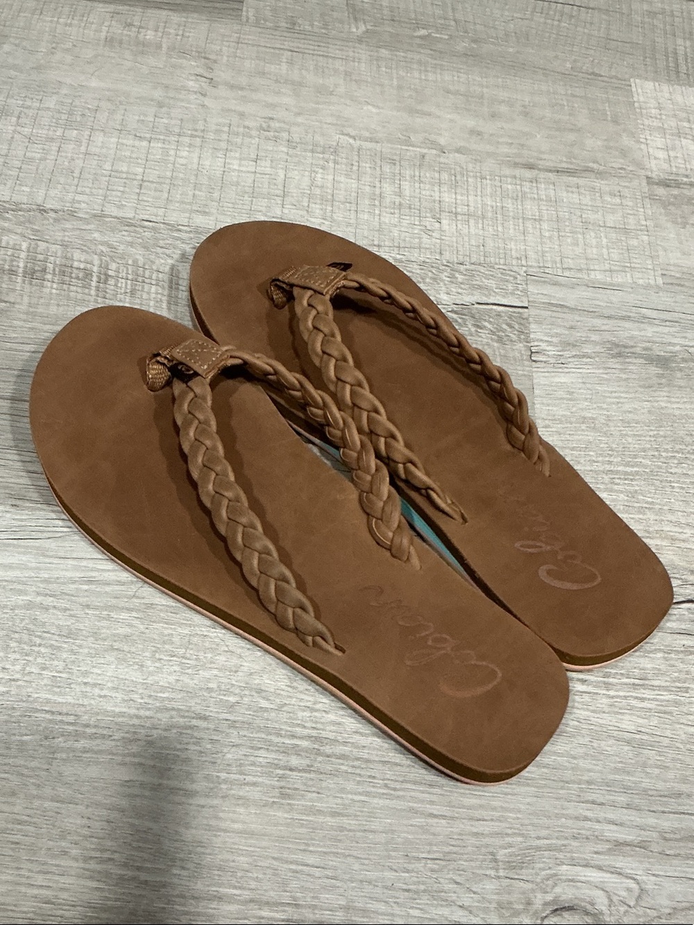 Cobian Women's Braided Strap Sandals in Brown